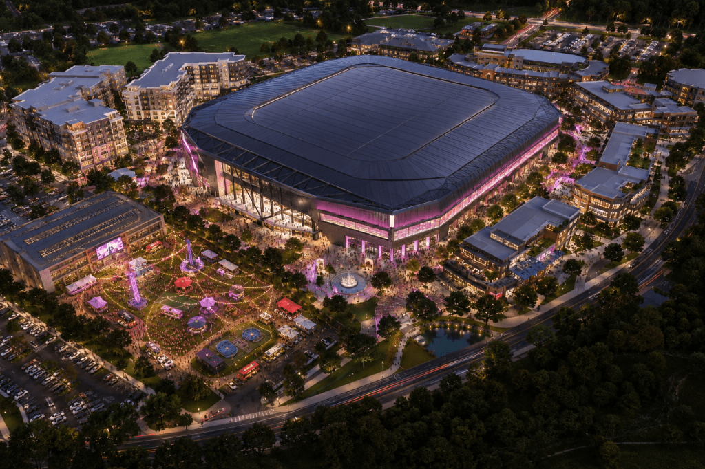 Conceptual design only. This is NOT a real design. We do aim to build a live-work-play social oasis.